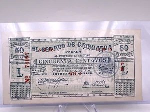 1914 50 Centavos Serie AA Estado De Chicuahua Schein. Lot.9 - Bild 1 von 8