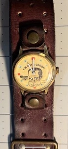 Orologio da polso vintage Richard Nixon non sono un torto occhi movimento cinturino in pelle Tru Time - Foto 1 di 11