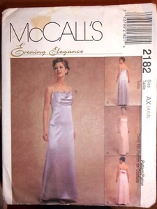 McCALL'S Misses' EVENING DRESS Sewing Pattern 2182 UNCUT Size AX (4, 6, 8) - Picture 1 of 2