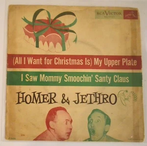 CHRISTMAS PICTURE SLEEVE Homer & Jethro RCA All I want for Christmas  - Picture 1 of 1