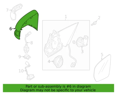 Mercedes Benz C300 C43 AMG  C63 AMG Door Mirror CoverFront Right 09981150006989 - Image 1 of 3