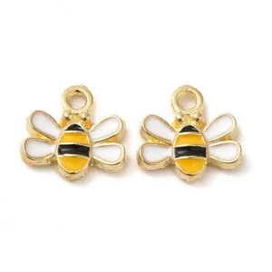 10 dijes pequeños de abejorro amarillo tono dorado con detalle de esmalte envío y devolución gratuitos - Imagen 1 de 2