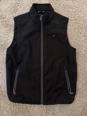 Tommy Hilfiger Men's Vest Water Resistant Black Full Zip size MEDIUM - Image 1 of 4