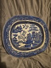 Real Vintage Willowware Platter With Nice Peteana