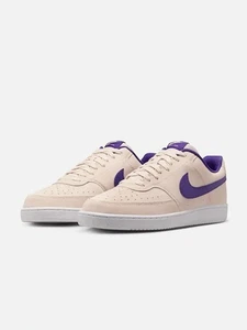 Nike Vision Lo Mens Size 10.5 Athletic Sneakers Shoes Cream Purple HM9429 100 - Picture 1 of 8