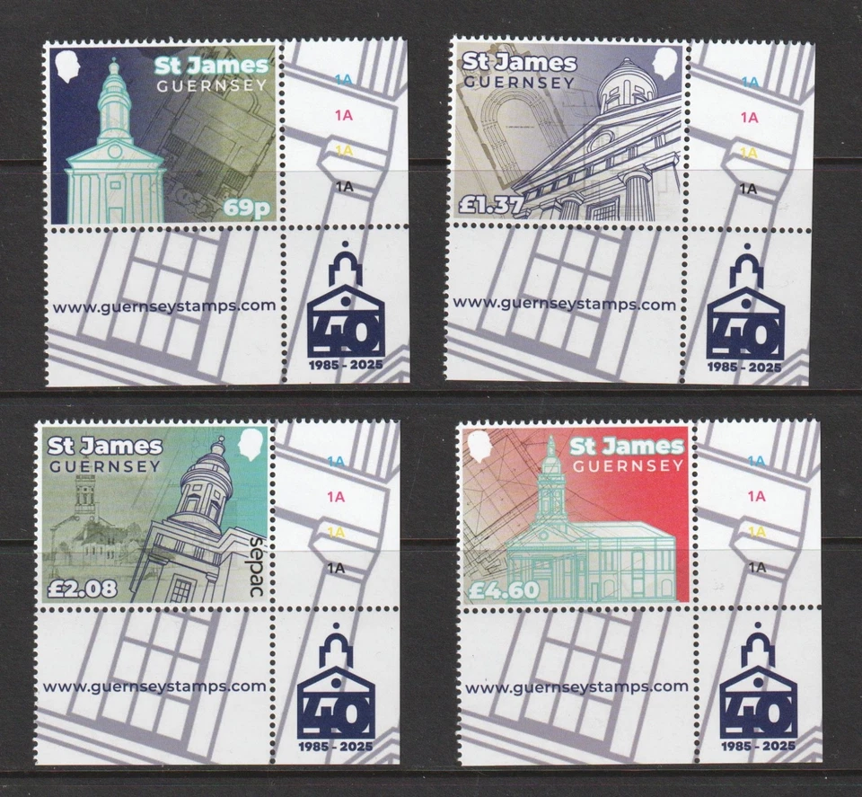 Guernsey 2025 - SEPAC: Architecture - St James Guernsey - MNH Set - Image 1 of 1