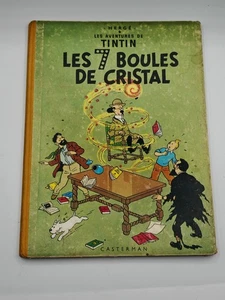 TINTIN Les 7 boules de cristal EO 1948 2ème plat B2 Titre en Noir - Imagen 1 de 12