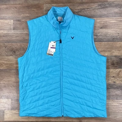Callaway Puffer Vest Mens 2XL Blue Green Full Zip Golf Outdoor XXL NEW - Image 1 of 4