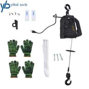 2-in-1 Portable Electric Hoist Power Winch 1100lbs Wireless Remote Control 1500W - Picture 1 of 13