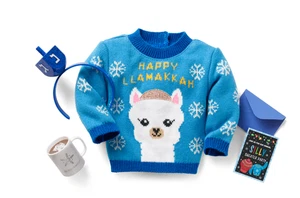 American Girl Truly Me Silly Chanukka Pullover für 18 Zoll Puppen Neu im Karton - Bild 1 von 6