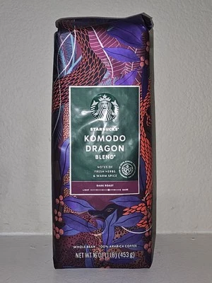Starbucks Komodo Dragon café en grano entero tostado oscuro 1 lb / 16 oz / 453 g Foto 1 de 4