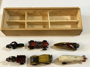 ULTRA RARE! INSTANT CAST IRON COLLECTION TOY CARS , W/wood Box , Die Cast Metal - Picture 1 of 24