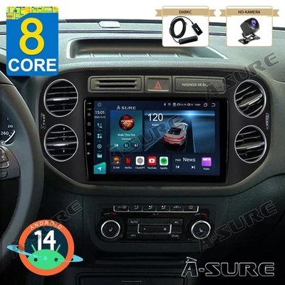 DAB+ 4+64G Android 14 Carplay GPS Navi Kam Autoradio Für VW Tiguan 5N GOLF Plus - Bild 1 von 4