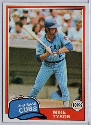 1981 Topps #294 Mike Tyson in EXMT Condition Cubs - Image 1 of 2