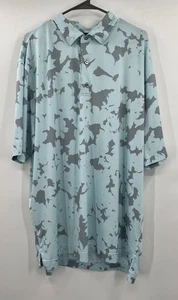 FootJoy Lisle Camo Floral Print 2XL Golf Polo Shirt Blue - Picture 1 of 8