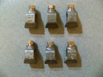 Lot Of 6 -- BlackBurn -- JAB58H 5/8 Inch Ground Rod Clamps -- 1/0-8 AWG — Bronze - Image 1 of 4