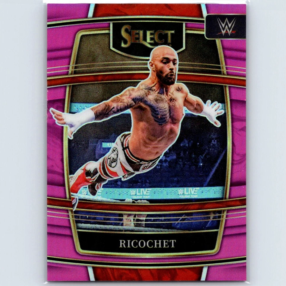 2022 Panini Select WWE Ricochet #26 Pink Prizms #/49 - Image 1 of 2