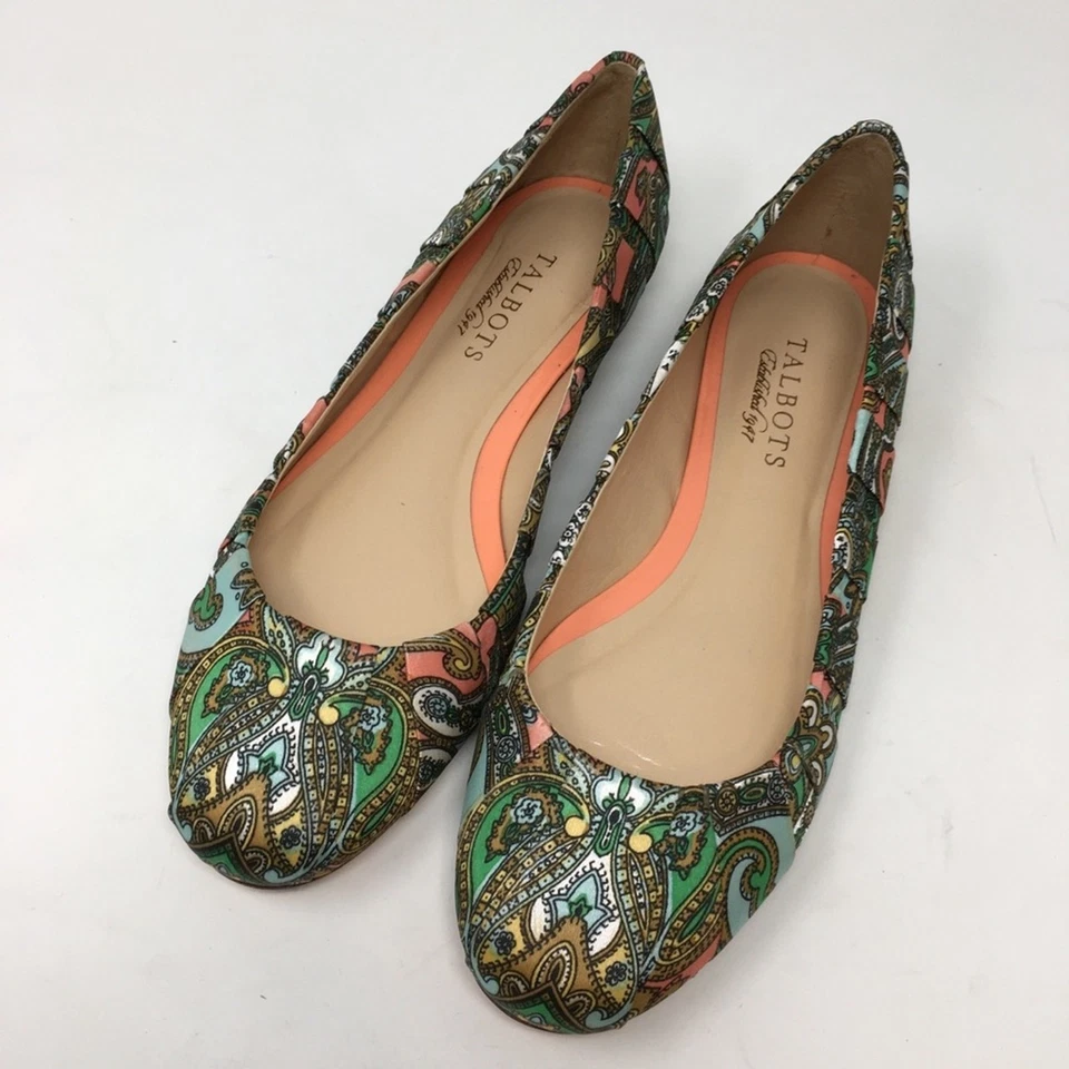 Planos Talbots Multicolor Paisley Plisados Estampados 7B Foto 1 de 4