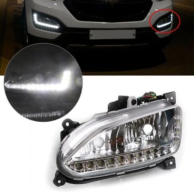LED DRL Daytime Running Light Fog Lamp Left side For Hyundai IX45 Santa Fe 13-15 - Image 1 of 4