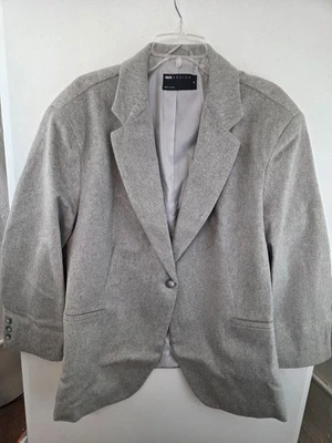 Asos дизайн женщин XS серый шерсти качели Grandad блейзер новый с Ярлыками - Изображение 1 из 3