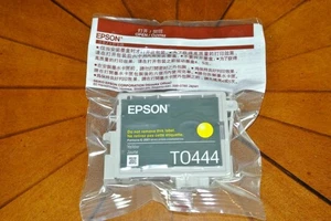 Cartucho de tinta Epson amarillo T0444 carro tanque tóner TO444 NUEVO SELLADO GENUINO - Imagen 1 de 1
