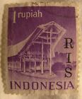 Indonesia Stamp 1950 Scott 353 A46  1 Rupiah Overprint