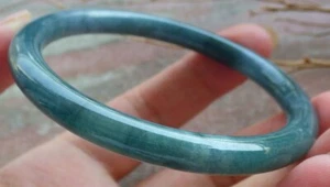 Video Certified Green Natural JADE JADEITE Circle Bangle Bracelet 55 mm 399002 - Picture 1 of 12