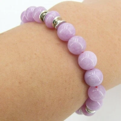 BAILYSBEADS edles lila Kunzit-Armband Armkettchen Flexband dehnbar gummizug JT55 - Bild 1 von 2