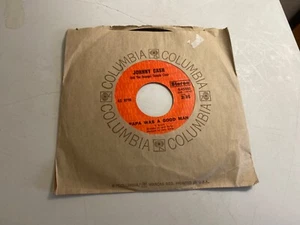 JOHNNY CASH – PAPA WAS A GOOD MAN / I PROMISE YOU 7" VINYL 45 RPM ON COLUMBIA - Picture 1 of 3