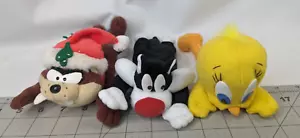 Sylvester Cat Tweety Bird Taz Plush Lot 8 Inch Play by Play Looney Tunes - Picture 1 of 15
