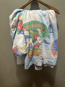 Disney Air Mobile Twin Sheet Fitted & Flat Vintage Mickey Mouse Dumbo Goofy - Picture 1 of 5