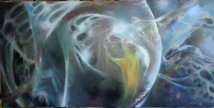 Quadro Astratto "Oltre" acrilico su tela  - Foto 1 di 1