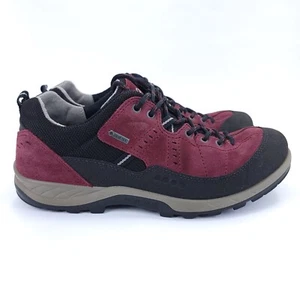 Ecco Receptor LT Shoes Women’s 38 Sneakers Hiking Red Suede Goretex Size 7 - Picture 1 of 5