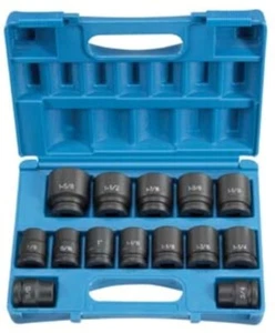 GREY PNEUMATIC 8038 3/4" Standard DR 6 PT SAE Socket Set 14 Piece With Case - Picture 1 of 1