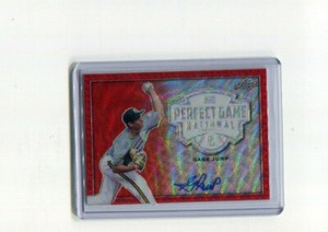 2020 Leaf Perfect Game Metal Autographs Red Wave Gage Jump Auto 3/3