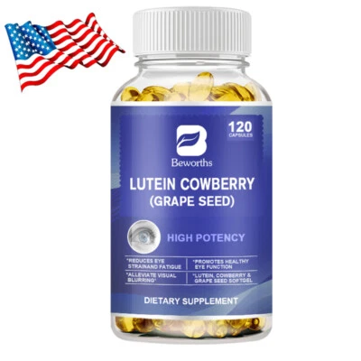 Zeaxanthin and Lutein 40 mg | 120 Softgels | Eye Health Vitamins with Grape Seed - Image 1 of 4