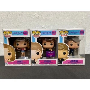 Funko Pop Movies Dirty Dancing Bundle: Baby #696, Johnny #697 VUDU, Johnny #1099 - Picture 1 of 12