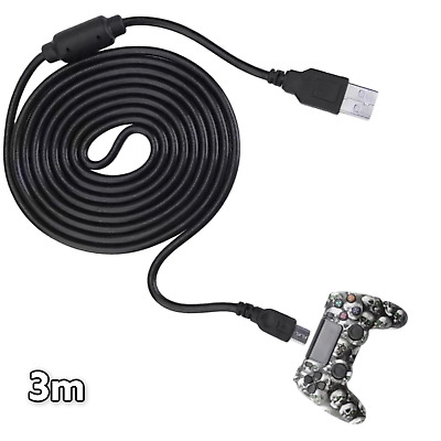 Playstation 4 Controller Ladekabel PS4 Micro USB Dualshock Kabel 3m Meter Lang • 5.99€