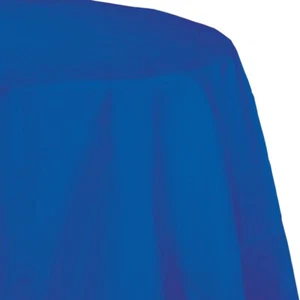 Cobalt Blue Tablecover 82" RND PPR/Poly - Picture 1 of 1
