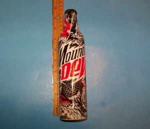 Mountain Dew Unopened Aluminum Bottle Vintage 2008 Green Label Art by Denning - Picture 1 of 6