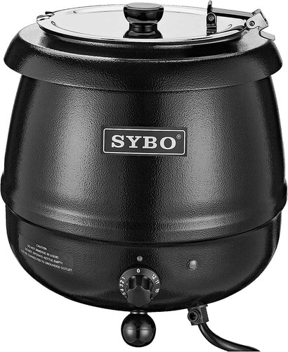 NEW SYBO Stainless Steel Soup Kettle w/ Hinged Lid & Insert Pot, 10.5 ...