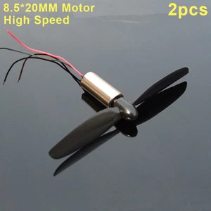 2pcs DC3-5V 3.7v 8.5*20MM High Speed Aircraft Model Helicopter Coreless DC Motor - Picture 1 of 6
