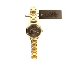KARL LAGERFELD Swarovski Womens Choupette Link Strap Watch Gold (MSRP $139)