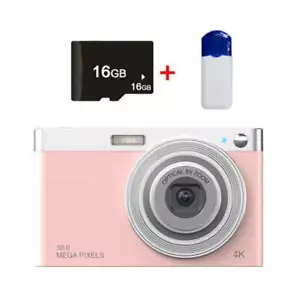 C13 2.88 inch 4K 8X Optical Zoom Telescopic Lens HD Digital Camera, Spec: Pink+C - Picture 1 of 8