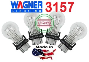(4) WAGNER 3157, 3057, 3357, 3457 12v Dual Contact Made in USA - Picture 1 of 2