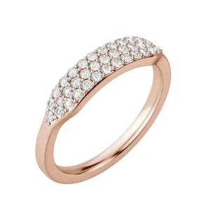 14K Rose Gold 1.00 Carat Lab Grown Diamond Eternity Women's Wedding Band Ring - Picture 1 of 5
