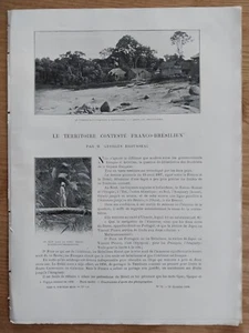 Le territoire contesté Franco-brésilien Guyane Brésil Le Tour du Monde 1899 - Foto 1 di 8