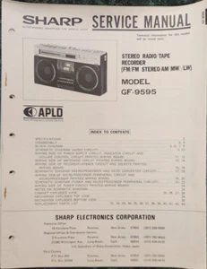 Sharp - Model - GF-9595 Radio Cassette Recorder Service Manual - Picture 1 of 1