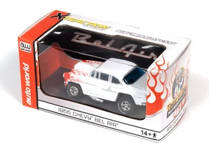 1955 Chevy Bel Air White with Red Flames | CP7903 |  Exclusive Protinkertoys.com - Picture 1 of 3