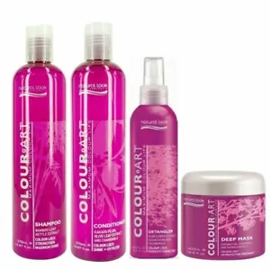 Natural Look colour Art Shampoo, Conditioner, Detangler & Deep Mask Retail Set - Picture 1 of 7